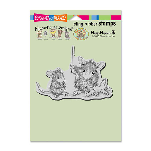 Stampendous - House Mouse Designs - Cling Mounted Rubber Stamps - Teddy Mouse Mend
