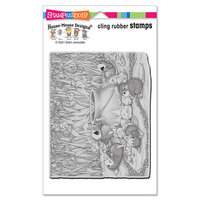 Stampendous - House Mouse Designs - Cling Mounted Rubber Stamps - Catching Popcorn