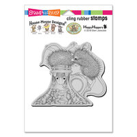 Stampendous - House Mouse Designs - Cling Mounted Rubber Stamps - Coffee Bean Jug