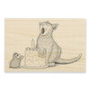 Stampendous - House Mouse Designs - Wood Mounted Stamps - Birthday Kitty