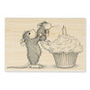 Stampendous - House Mouse Designs - Wood Mounted Stamps - Birthday Cupcake