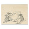 Stampendous - House Mouse Designs - Christmas - Wood Mounted Stamps - Sharing A Sip