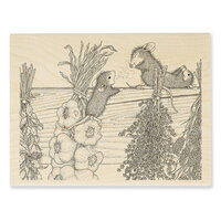 Stampendous - House Mouse Designs - Wood Mounted Stamps - Drying Herbs