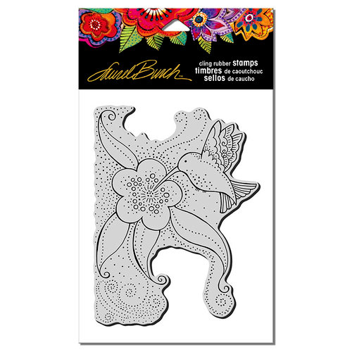 Stampendous - Cling Mounted Rubber Stamps - Hummingbird Blossom