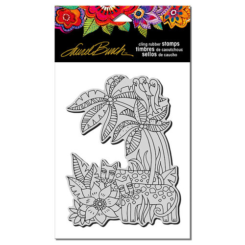 Stampendous - Cling Mounted Rubber Stamps - Leopard Jungle
