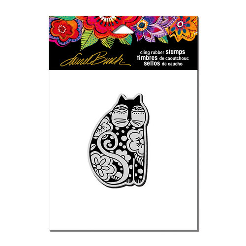 Stampendous - Cling Mounted Rubber Stamps - Flowering Feline