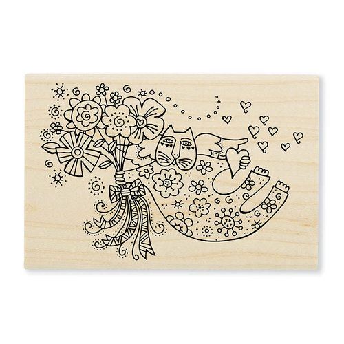 Stampendous - Wood Mounted Stamps - Love Cat Angel