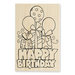 Stampendous - Wood Mounted Stamps - Chunky Birthday