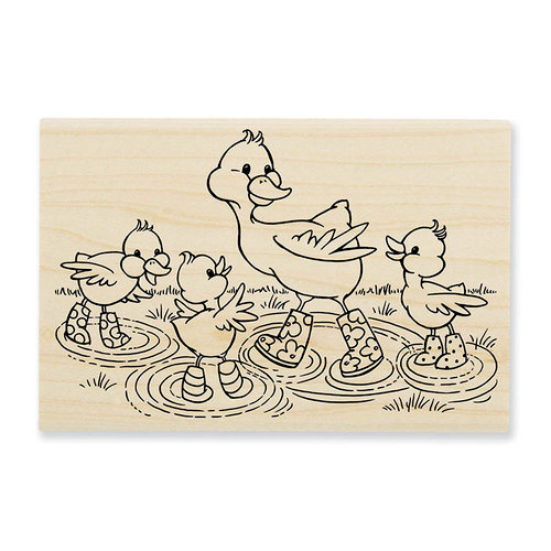 Stampendous - Wood Mounted Stamps - Puddle Ducks