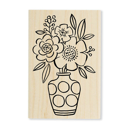 Stampendous - Wood Mounted Stamps - Blossom Vase