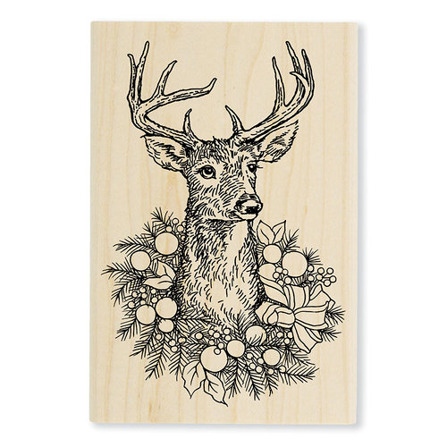 Stampendous - Christmas - Wood Mounted Stamps - Adorned Deer