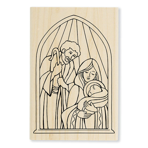 Stampendous - Christmas - Wood Mounted Stamps - Holy Nativity