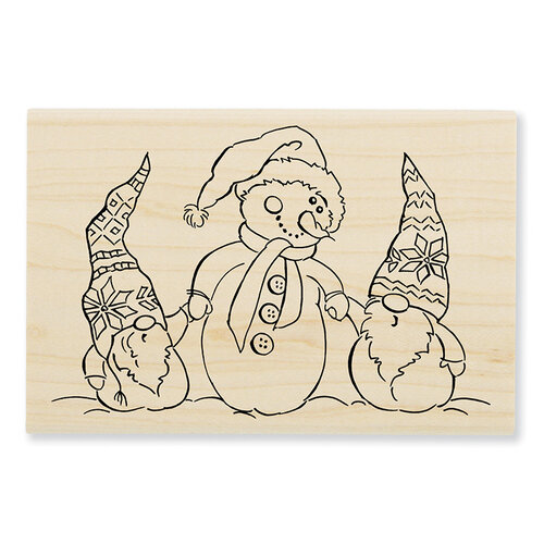 Stampendous - Christmas - Wood Mounted Stamps - Snome Buddies