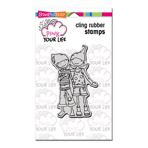 Stampendous - Pink Your Life - Cling Mounted Rubber Stamps - Whisper Friendship