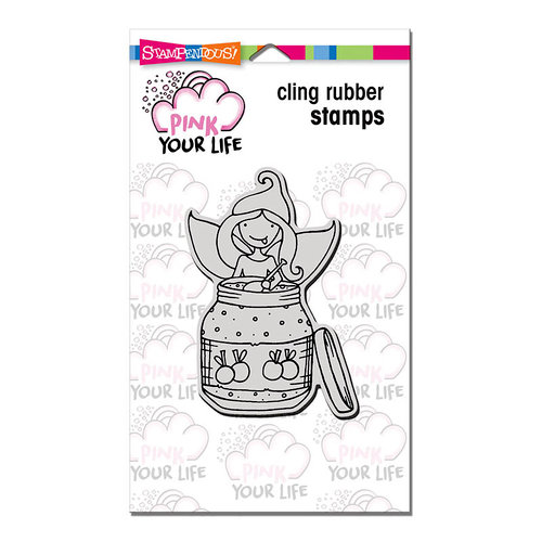 Stampendous - Pink Your Life - Cling Mounted Rubber Stamps - Whisper Jam