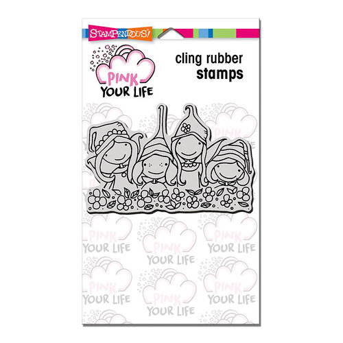 Stampendous - Pink Your Life - Cling Mounted Rubber Stamps - Whisper Wall
