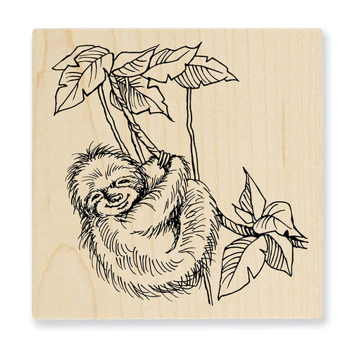 Stampendous - Wood Mounted Stamps - Sloth Swing