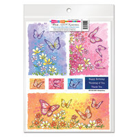 Stampendous - Quick Card Panels - Butterfly Bright