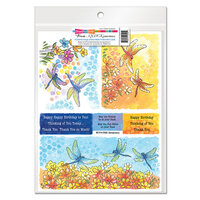 Stampendous - Quick Card Panels - Dragonfly Bright
