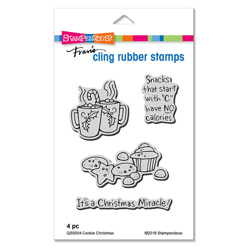 Stampendous - Christmas - Cling Mounted Rubber Stamps - Cookie Christmas