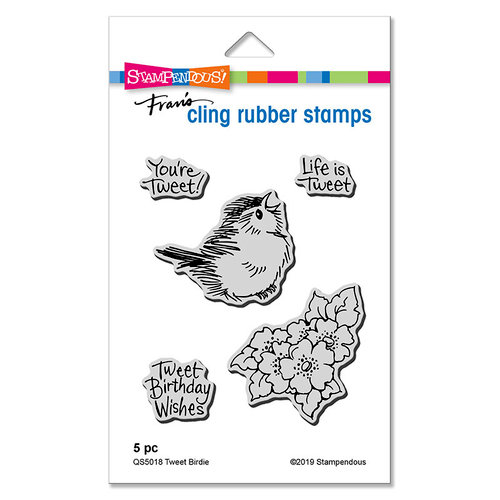 Stampendous - Cling Mounted Rubber Stamps - Tweet Birdie