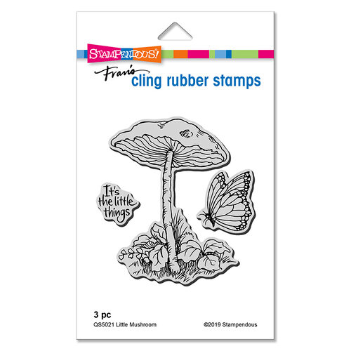 Stampendous - Cling Mounted Rubber Stamps - Little Mushroom