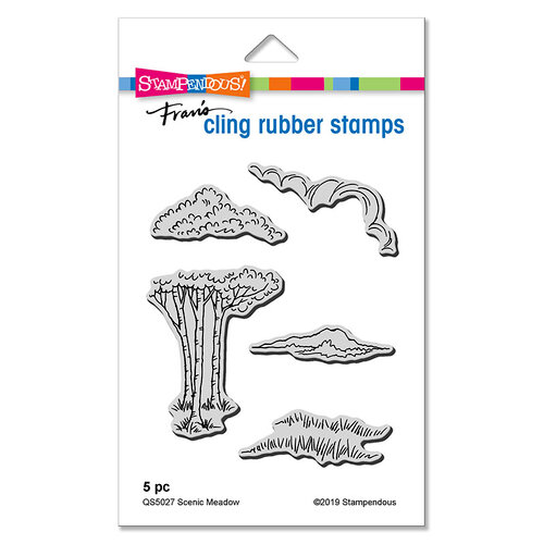 Stampendous - Cling Mounted Rubber Stamps - Scenic Meadow