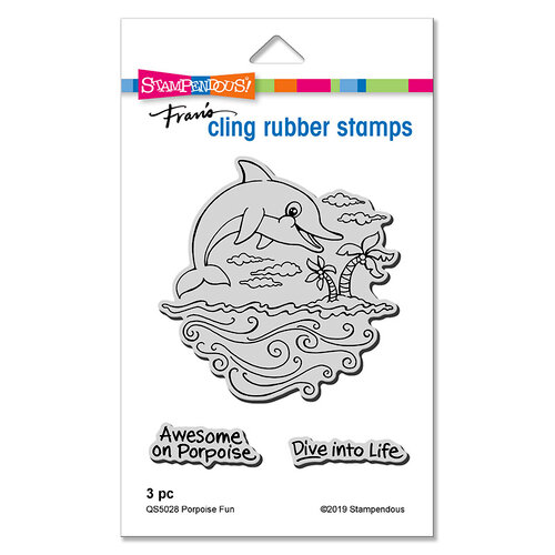 Stampendous - Cling Mounted Rubber Stamps - Porpoise Fun