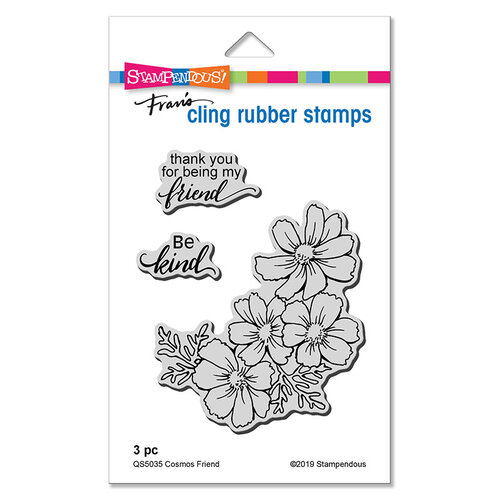 Stampendous - Cling Mounted Rubber Stamps - Cosmos Friend