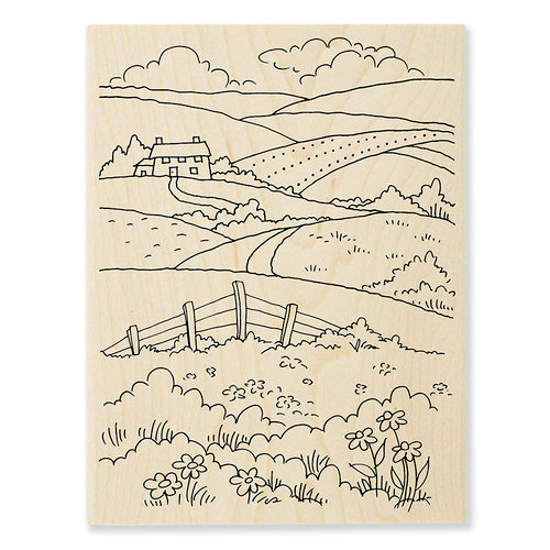 Stampendous - Wood Mounted Stamps - Rolling Hills