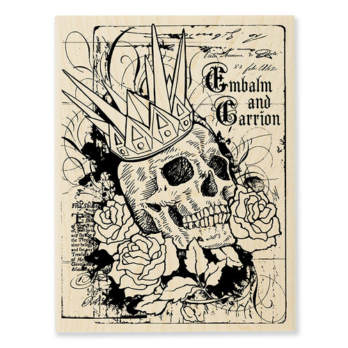 Stampendous - Halloween - Wood Mounted Stamps - Crowned Skull