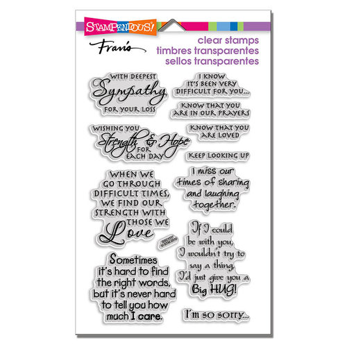 Stampendous - Clear Photopolymer Stamps - Sincere Sentiments