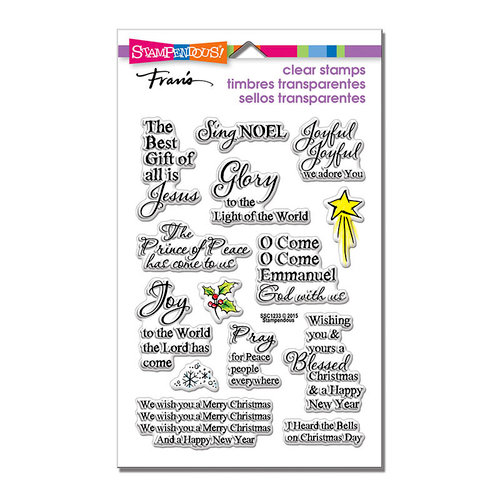 Stampendous - Christmas - Clear Acrylic Stamps - Joyful Phrases