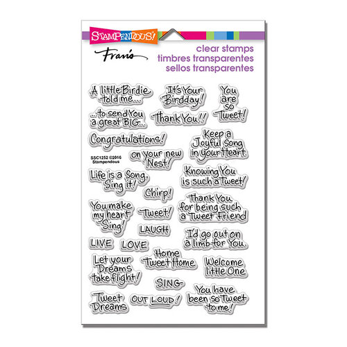Stampendous - Clear Acrylic Stamps - Tweet Chirps