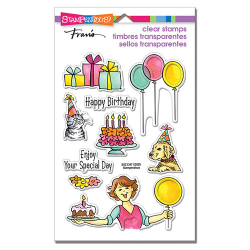 Stampendous - Clear Photopolymer Stamps - Birthday Gift