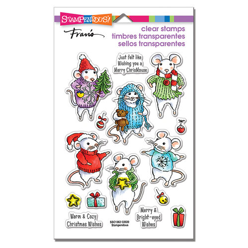 Stampendous - Christmas - Clear Photopolymer Stamps - Felt Mice