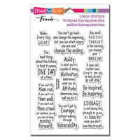 Stampendous - Clear Photopolymer Stamps - Courage Quotes