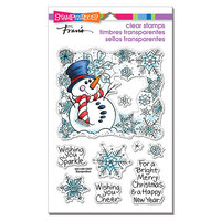 Stampendous - Christmas - Clear Photopolymer Stamps - Snowman Frame