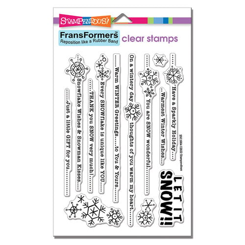 Stampendous - Christmas - Clear Photopolymer Stamps - FransFormers - Snow Lines