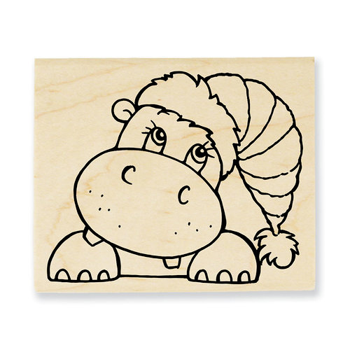 Stampendous - Christmas - Wood Mounted Stamps - Hippo Holiday