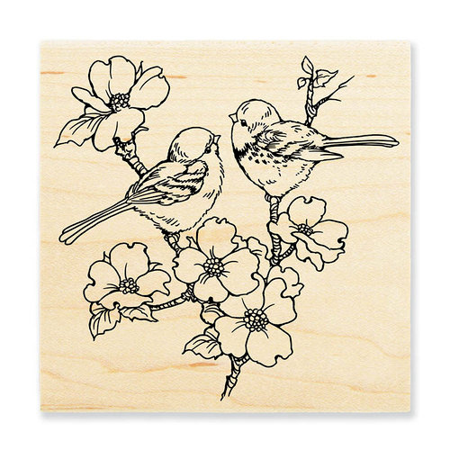 Stampendous - Wood Mounted Stamps - Dogwood Birds