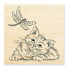 Stampendous - Wood Mounted Stamps - Dragonfly Kitten