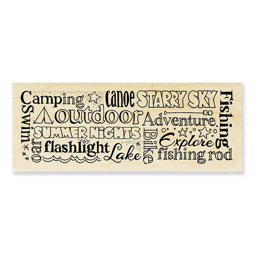 Stampendous - Wood Mounted Stamps - Camping Words