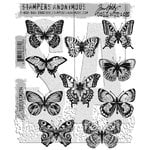 Stampers Anonymous - Tim Holtz - Cling Mounted Rubber Stamp Set - Flutter