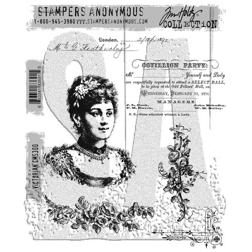 Stampers Anonymous - Tim Holtz - Cling Mounted Rubber Stamp Set - Victorian