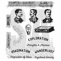 Stampers Anonymous - Tim Holtz - Cling Mounted Rubber Stamp Set - Noble Gent