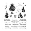 Stampers Anonymous - Tim Holtz - Christmas - Cling Mounted Rubber Stamp Set - Watercolor Trees