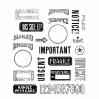 Stampers Anonymous - Tim Holtz - Cling Mounted Rubber Stamp Set - Mail Art