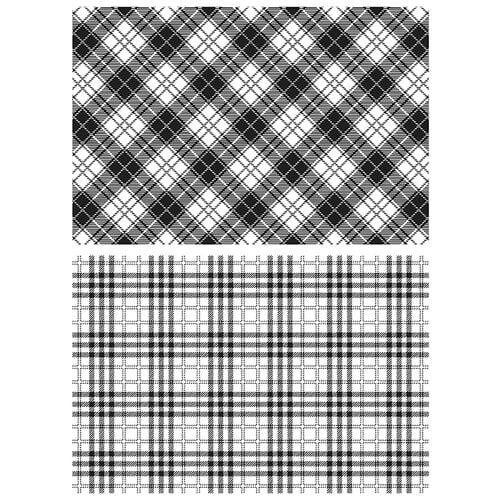 Stampers Anonymous - Tim Holtz - Cling Mounted Rubber Stamp Set - Perfect Plaids