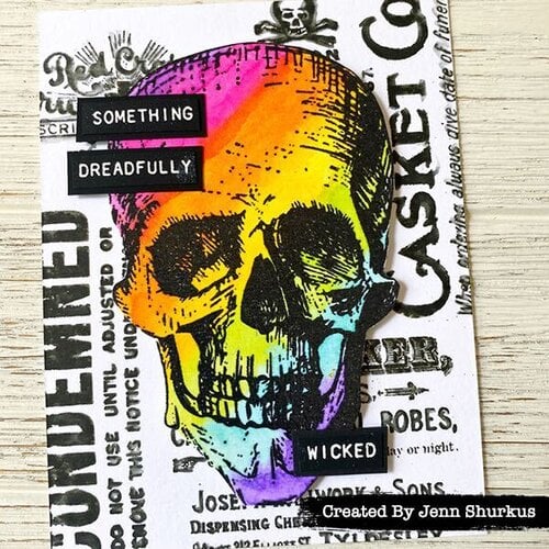 Stampers Anonymous - Tim Holtz - Halloween - Cling Mounted Rubber Stamps -  Rest In Peace